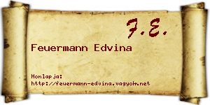 Feuermann Edvina névjegykártya